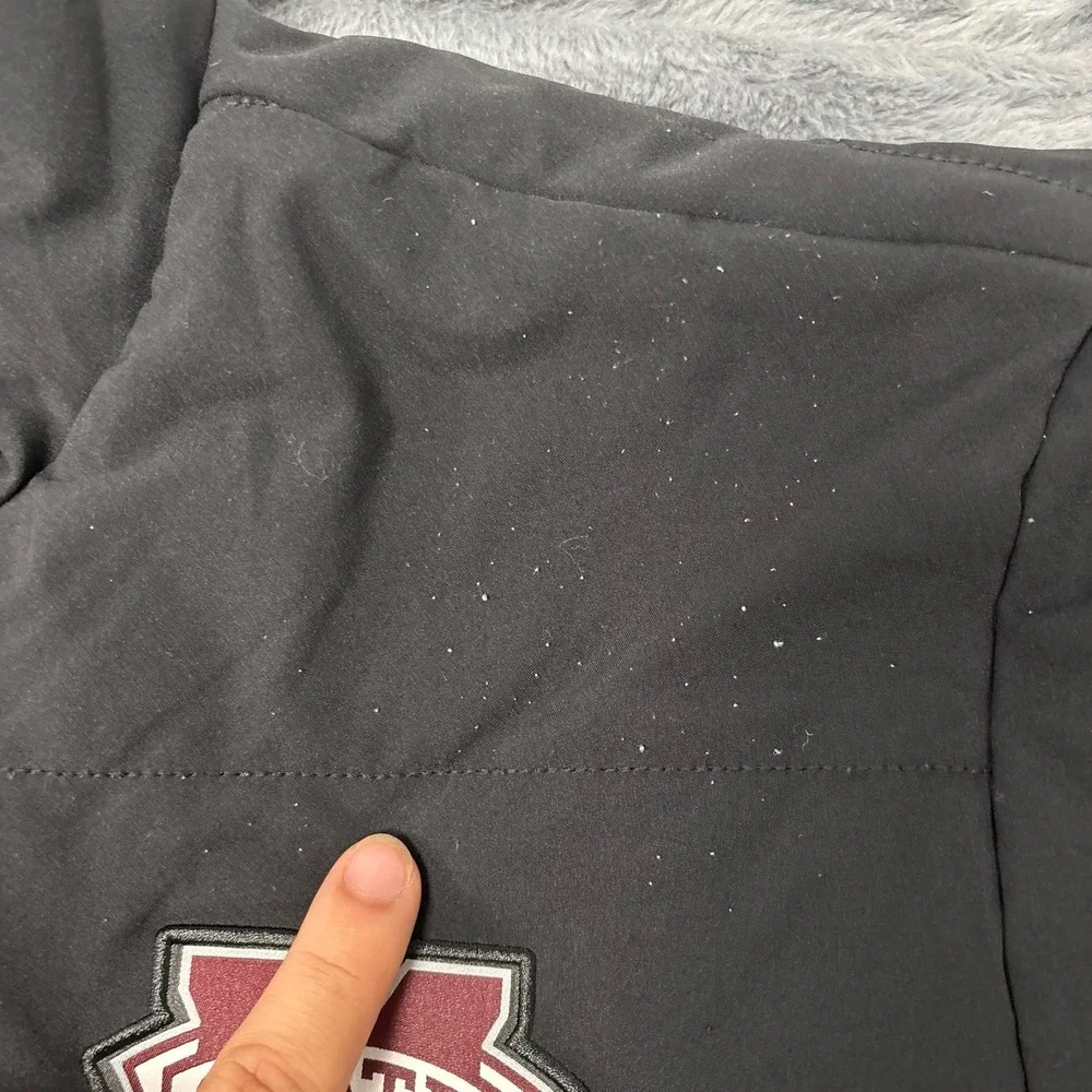Adidas Mississippi State Bulldogs Mens Full Zip Quilted Jacket Black GE2877 L